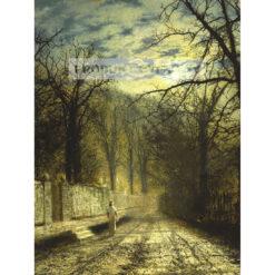 John Grimshaw Ulica w blasku księżyca — produkt cyfrowy do pobrania