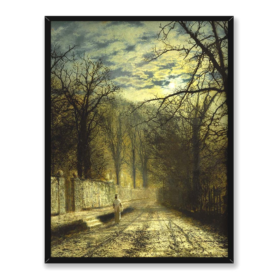 John Grimshaw Ulica w blasku księżyca 30x40