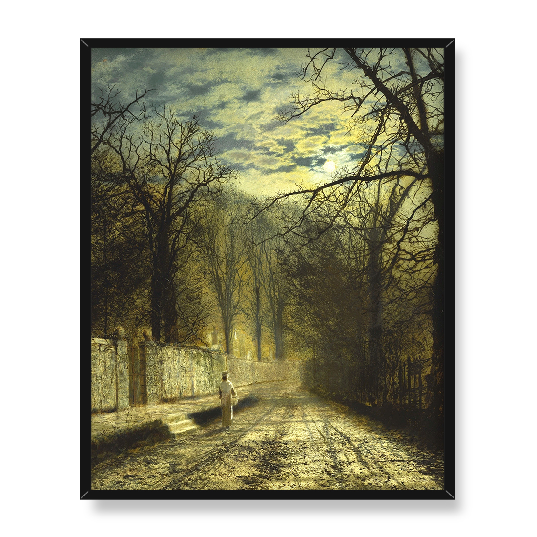 John Grimshaw Ulica w blasku księżyca 40x50 w RAMIE
