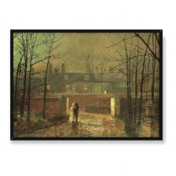 John Grimshaw Zakochani w alejce 70×50