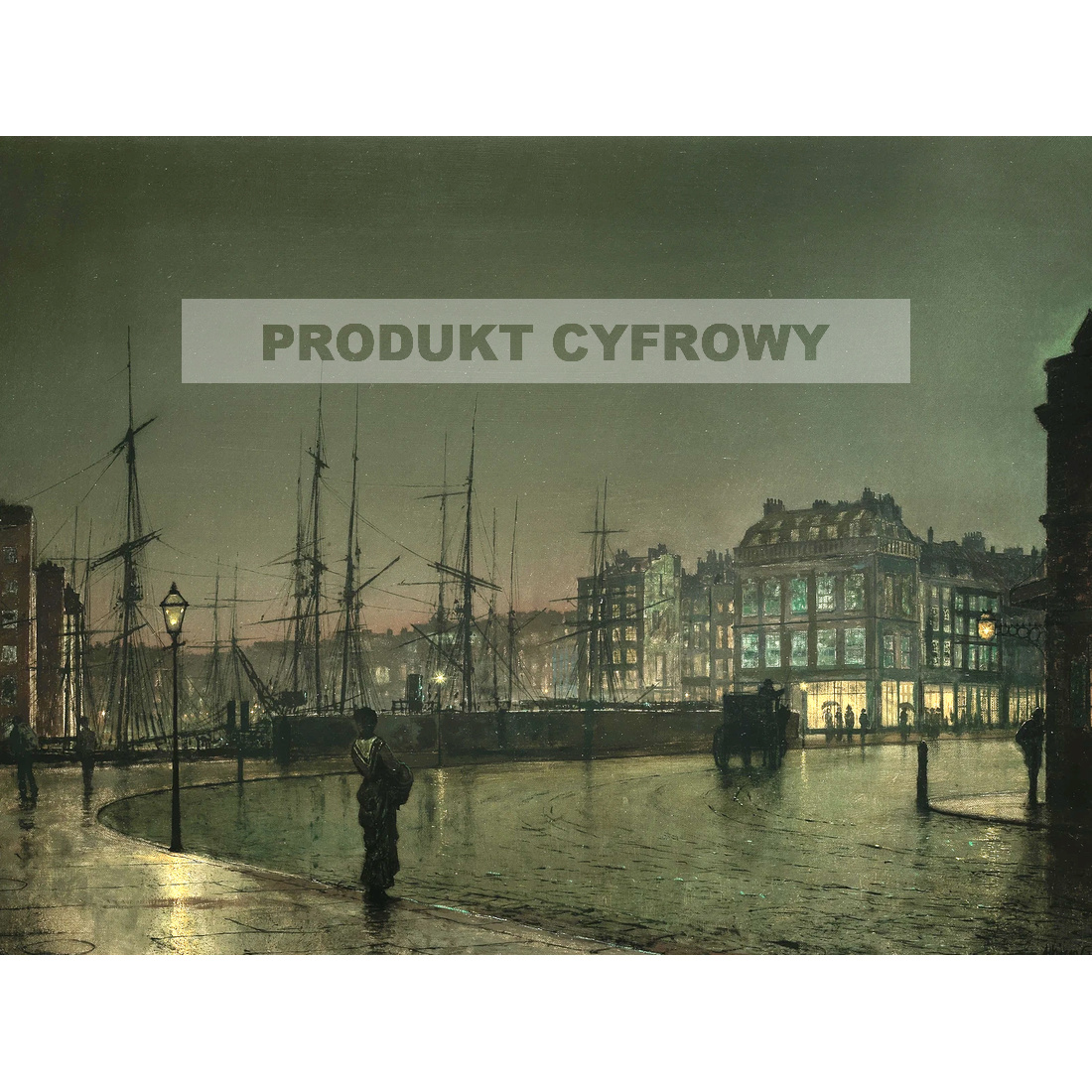 John Grimshaw Żegluga w Greenock — produkt cyfrowy do pobrania