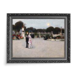 John Singer Sargent Florence and Paris W Ogrodach Luksemburskich 70×50