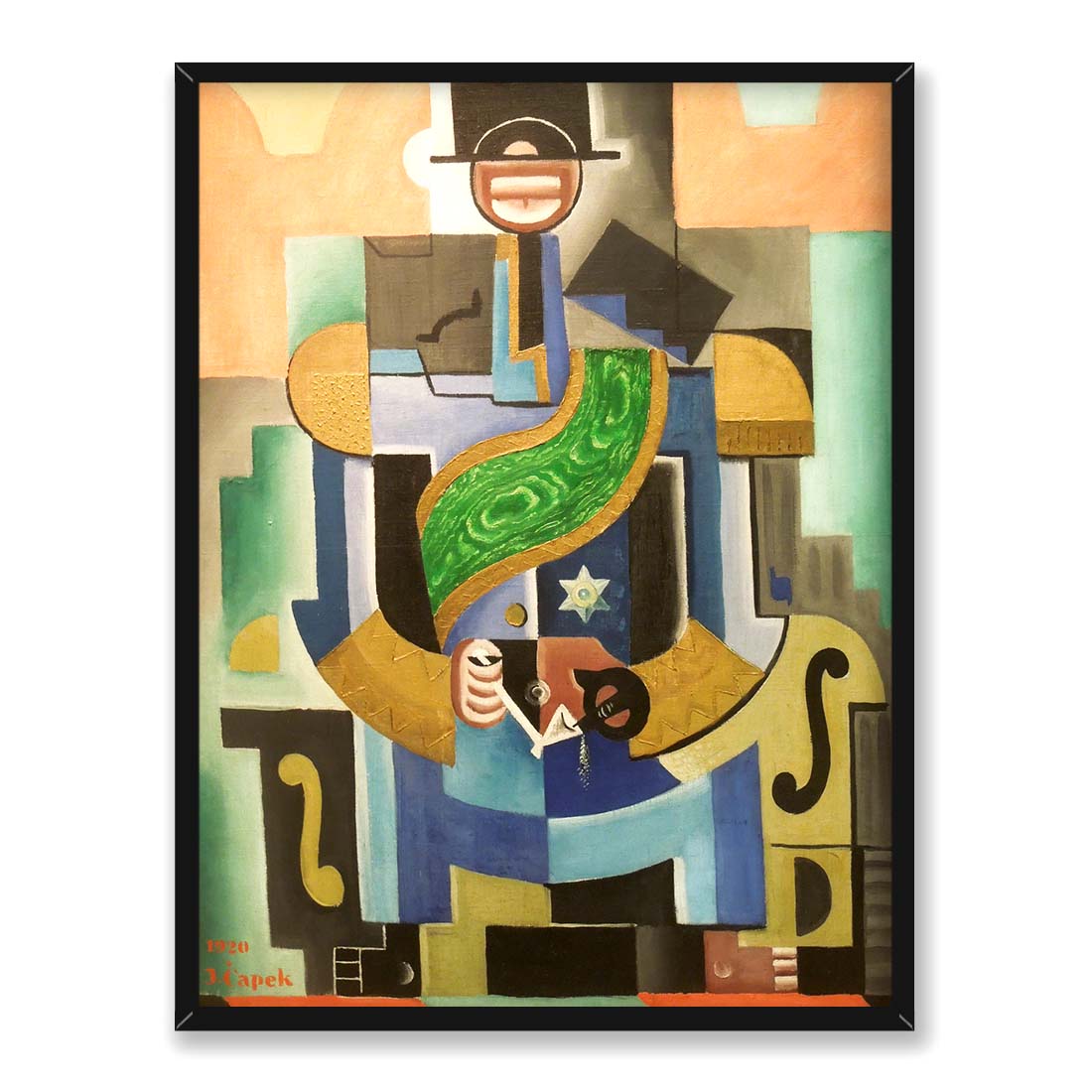 Josef Capek Czarnoskóry król 30x40 w RAMIE