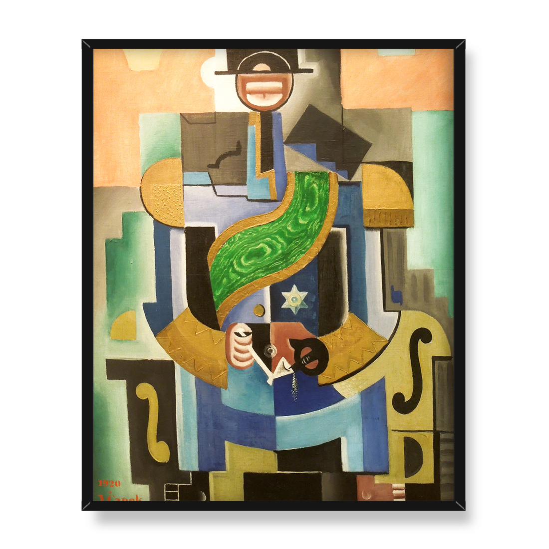 Josef Capek Czarnoskóry król 40x50 w RAMIE