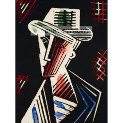 Josef Capek Głowa mężczyzny w kapeluszu — produkt cyfrowy do pobrania