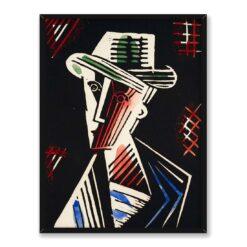 Josef Capek Głowa mężczyzny w kapeluszu 30×40