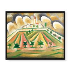 Josef Capek Kościółek na wzgórzu 50×40