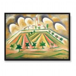 Josef Capek Kościółek na wzgórzu 70×50