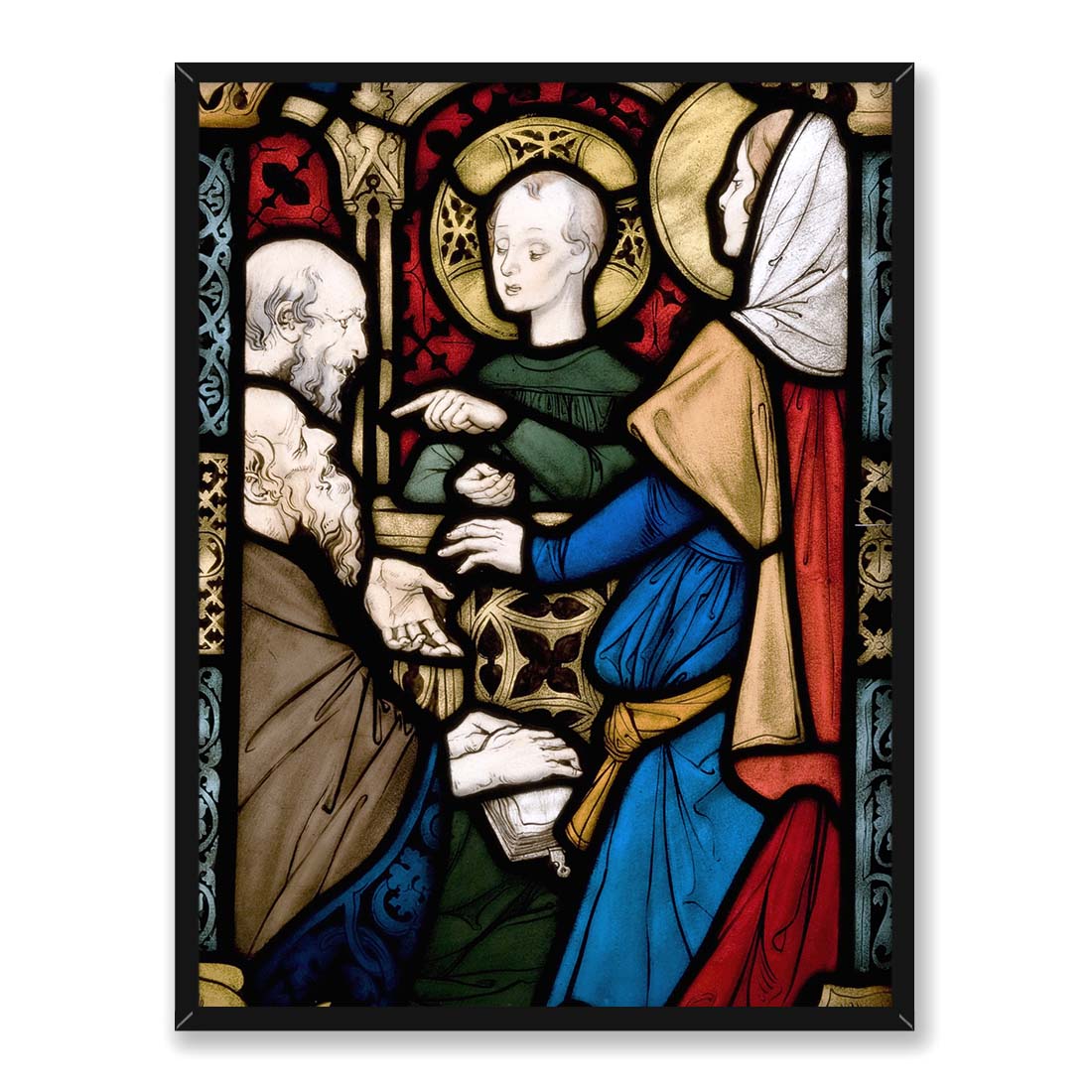 Jozef Mehoffer Witraż Dwunastoletni Jezus w świątyni 30x40