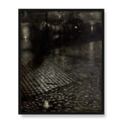 Józef Pankiewicz Dorożka w deszczu 40×50