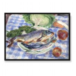 Józef Pankiewicz Martwa natura Karp 70×50