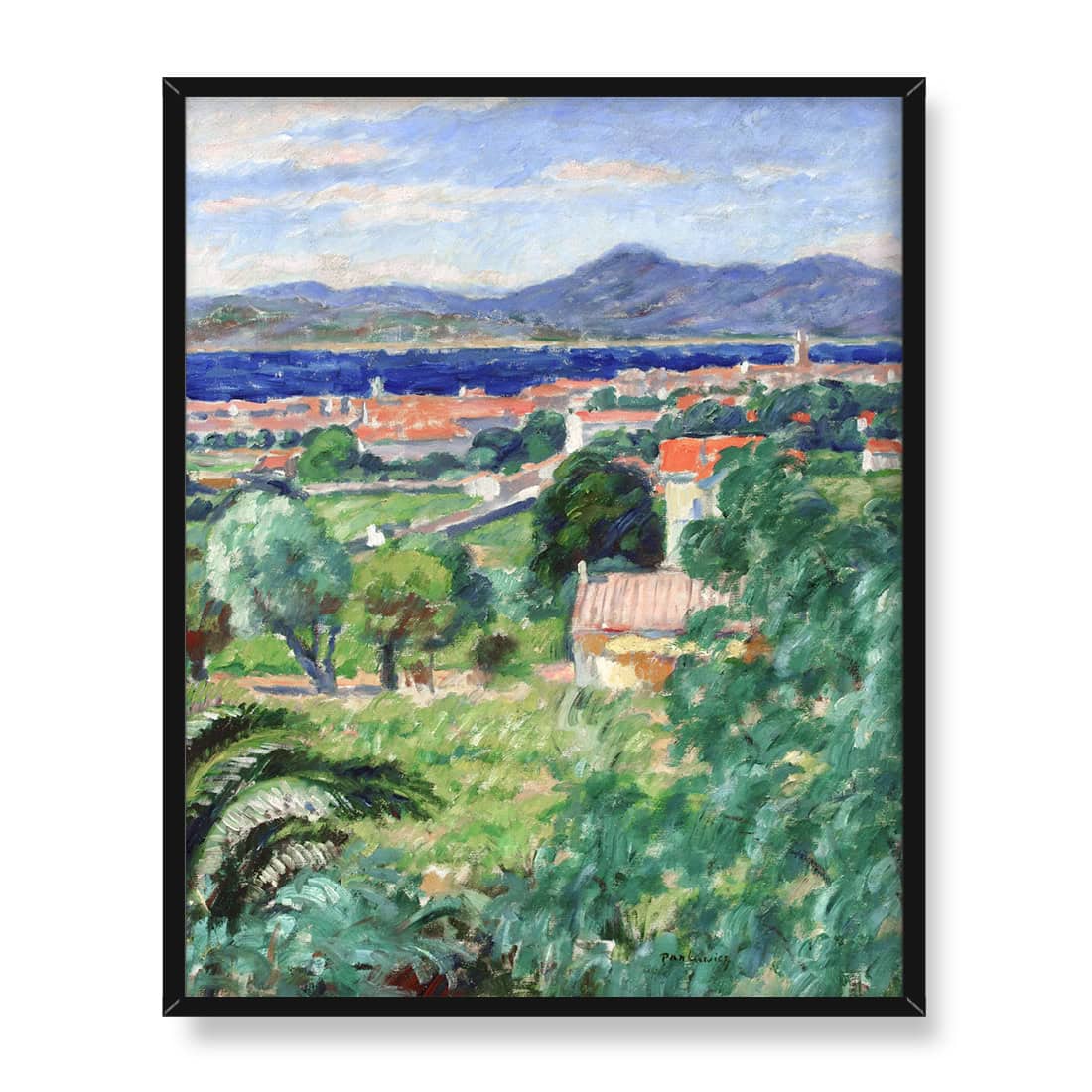 Józef Pankiewicz Pejzaż z Saint-Tropez 40x50 w RAMIE