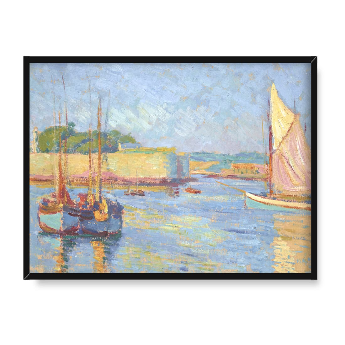 Józef Pankiewicz Port w Concarneau 40x30 w RAMIE
