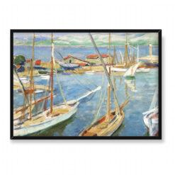 Józef Pankiewicz Port w Saint-Tropez 70×50
