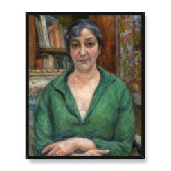 Józef Pankiewicz Portret żony w zielonym swetrze 40×50