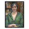 Józef Pankiewicz Portret żony w zielonym swetrze 50×70