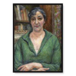 Józef Pankiewicz Portret żony w zielonym swetrze 50×70