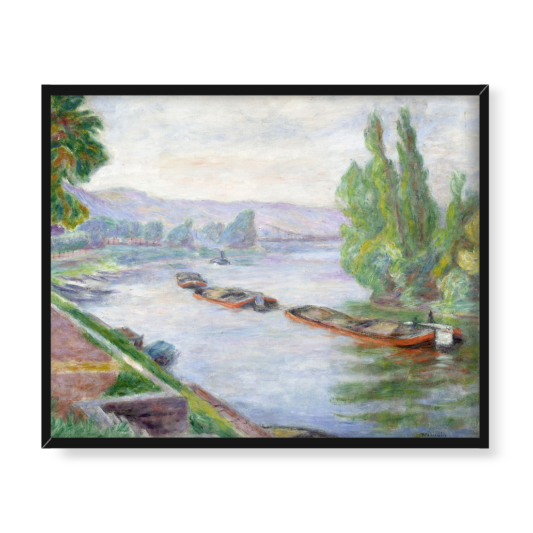 Józef Pankiewicz Sekwana w Les Andelys 50x40 w RAMIE