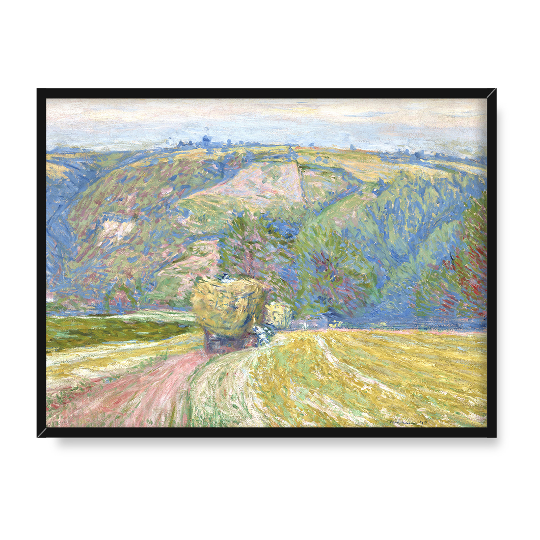 Józef Pankiewicz Wóz z sianem 40x30 w RAMIE