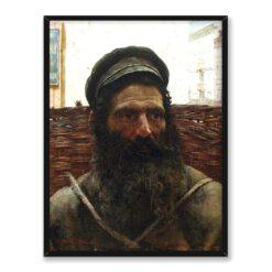 Józef Pankiewicz Żyd z koszem 30×40