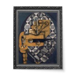 Juan Gris Gitara i kieliszki wydruk na płótnie 50×70