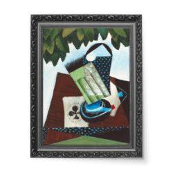 Juan Gris Kieliszek i karty do gry wydruk na płótnie 50×70