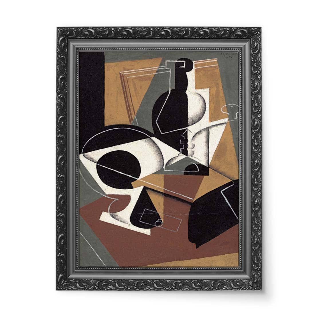 Juan Gris Młynek do kawy i butelka wydruk na płótnie 50x70