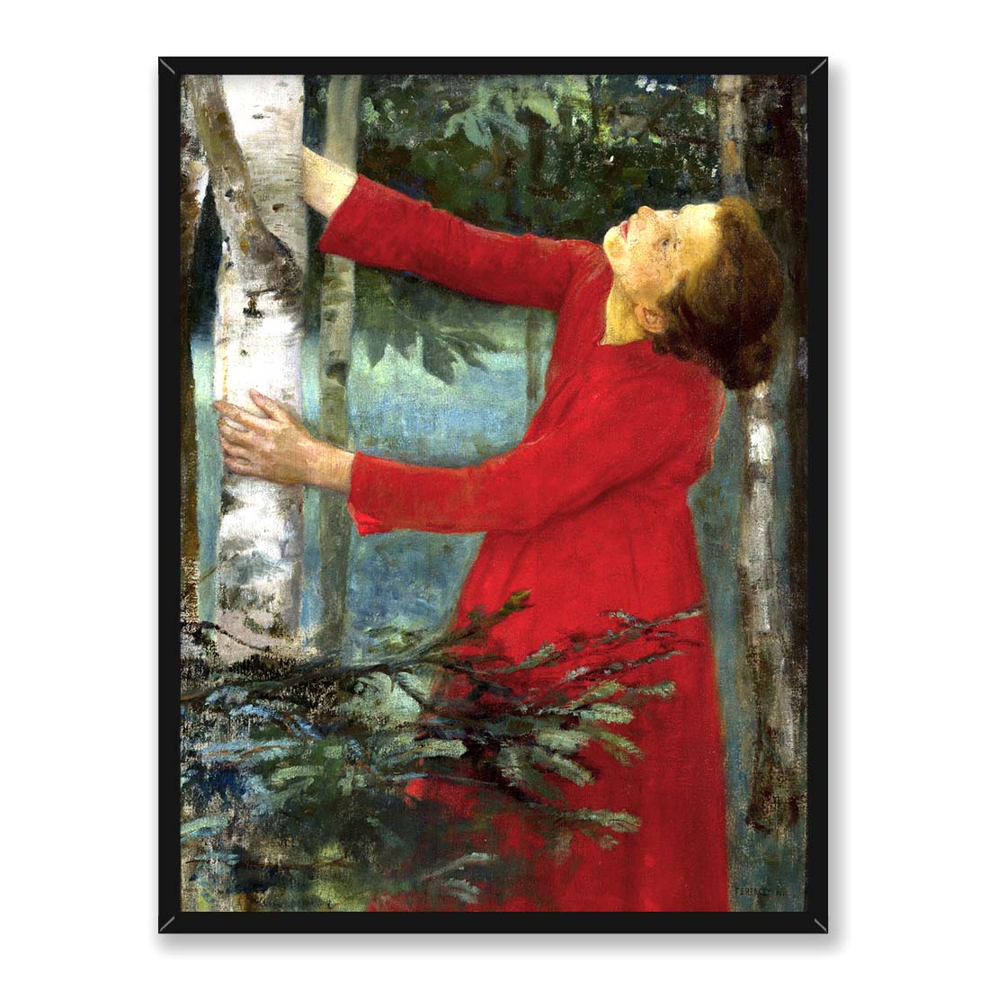 Karoly Ferenczy Śpiew ptaków 30x40