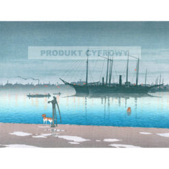 Kawase Hasui Akashicho po deszczu — produkt cyfrowy do pobrania