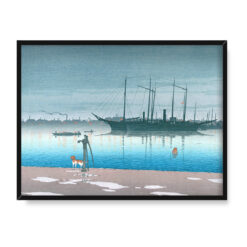 Kawase Hasui Akashicho po deszczu 40×30