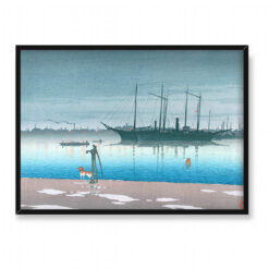 Kawase Hasui Akashicho po deszczu 70×50