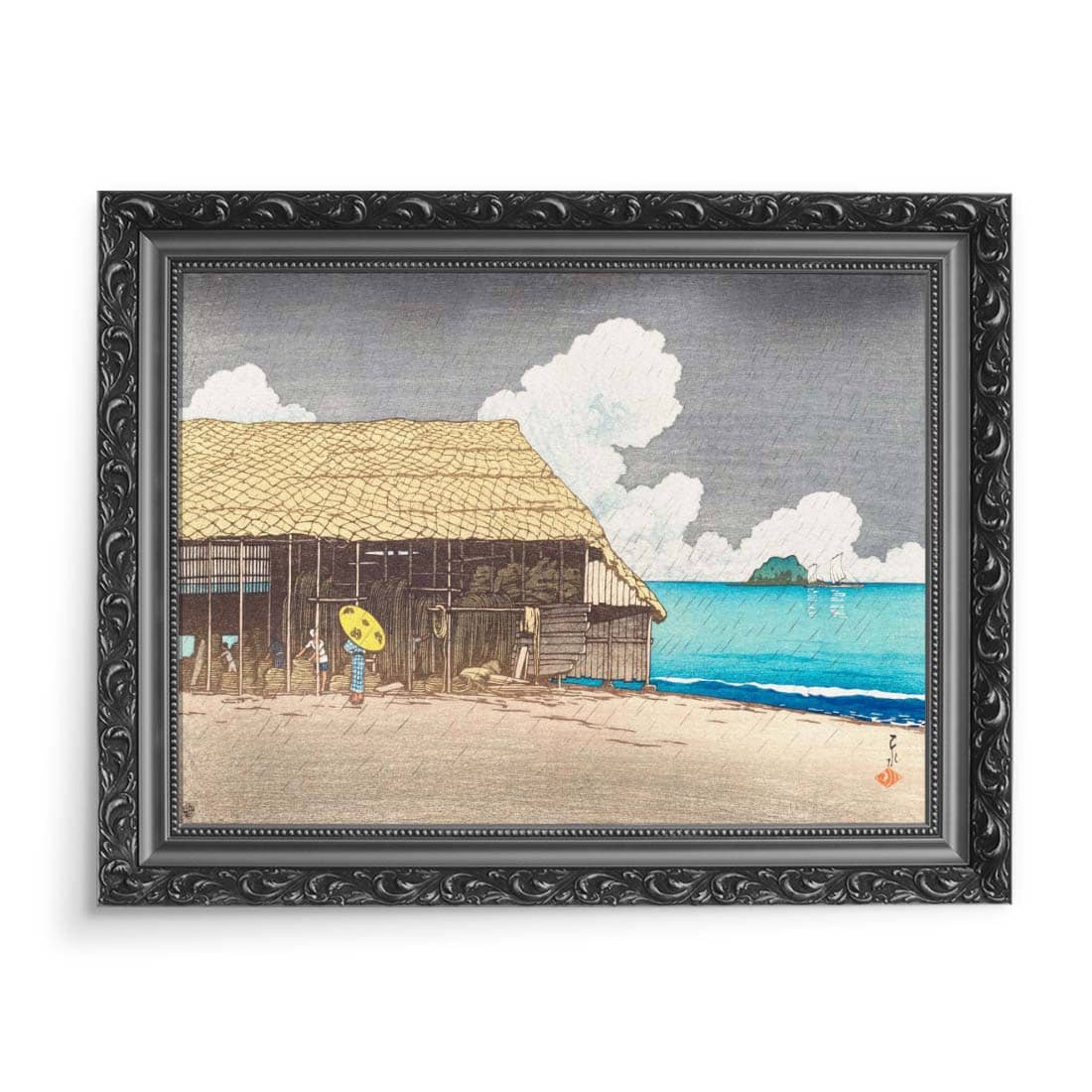 Kawase Hasui Chaty rybackie 70x50