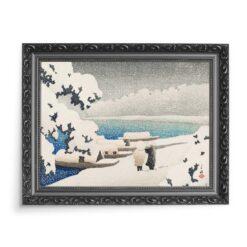 Kawase Hasui Hashidate w śniegu 70×50