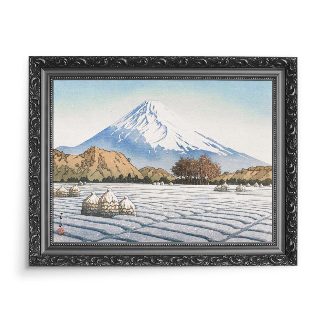 Kawase Hasui Mroźny poranek w Nagaoka 70x50