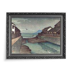 Kawase Hasui Pamiątki z podróży tom pierwszy Horikawa w Obama 70×50