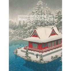 Kawase Hasui Park Inokashira w śniegu — produkt cyfrowy do pobrania