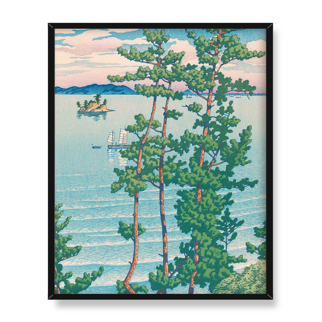 Kawase Hasui Park Nishi w Fukuoce 40x50