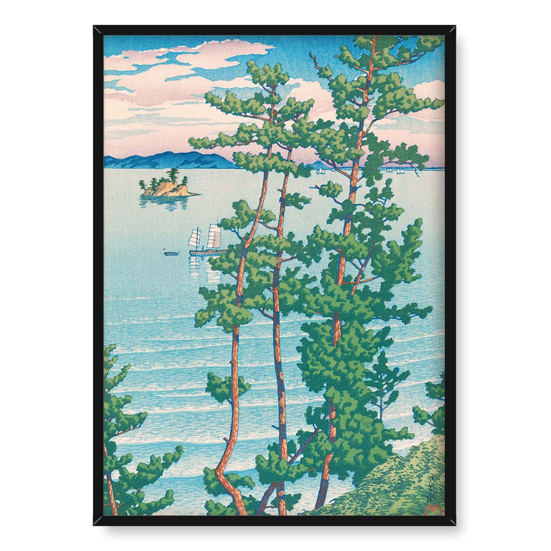 Kawase Hasui Park Nishi w Fukuoce 50x70