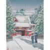 Kawase Hasui Śnieg przed świątynią Hie — produkt cyfrowy do pobrania