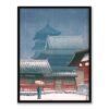 Kawase Hasui Śnieg przed świątynią Hie 30×40
