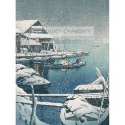Kawase Hasui Śnieg w Mukojimie — produkt cyfrowy do pobrania