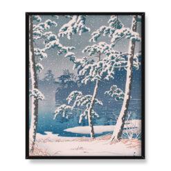 Kawase Hasui Śnieg w Mukojimie 40×50