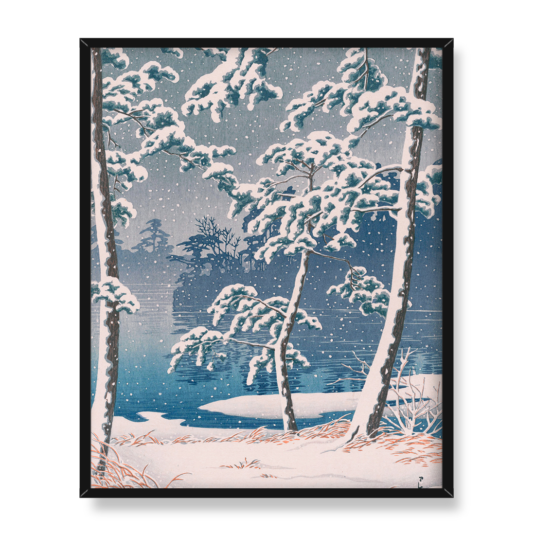 Kawase Hasui Śnieg w Mukojimie 40x50