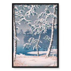 Kawase Hasui Śnieg w Mukojimie 50×70