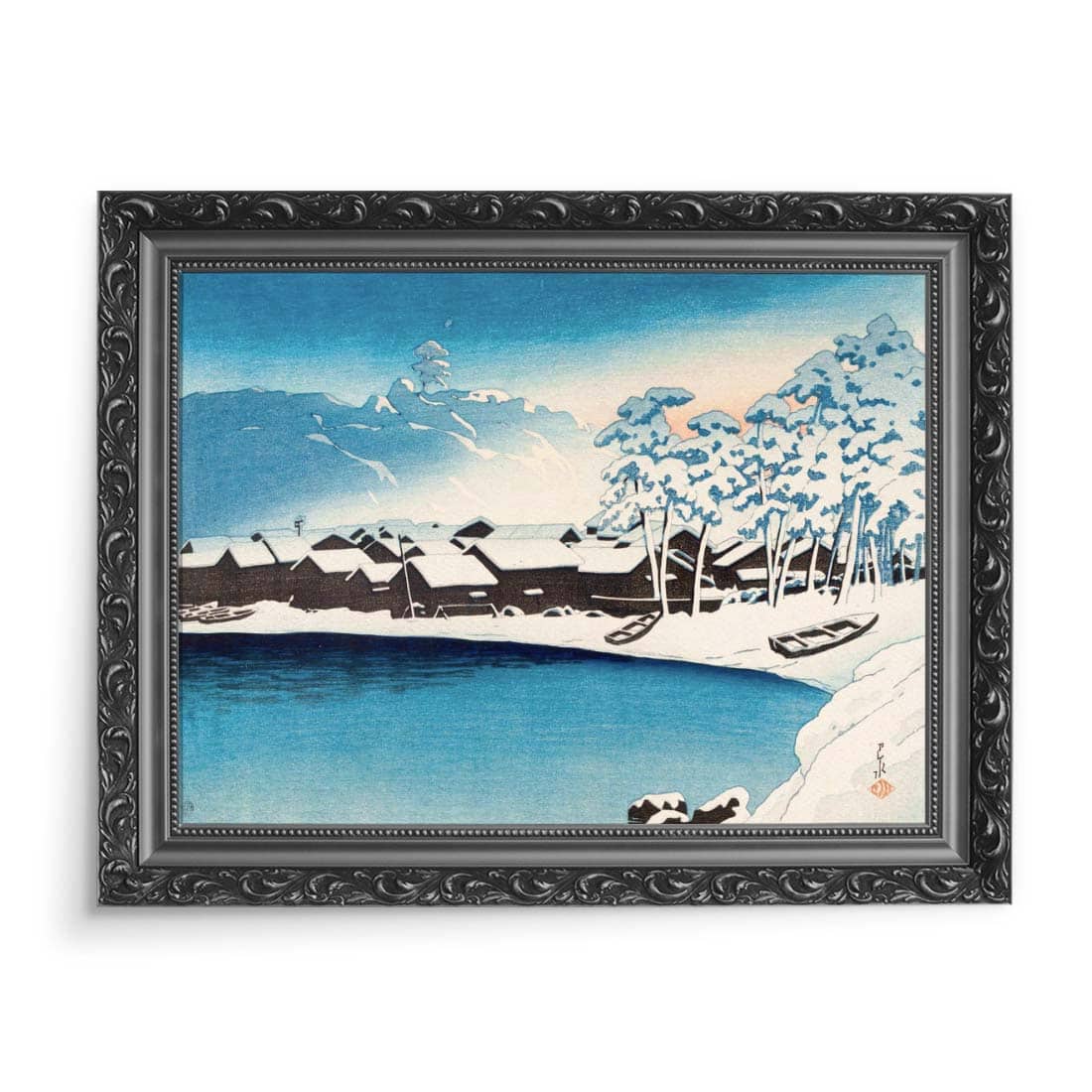 Kawase Hasui Śnieżny brzask 70x50