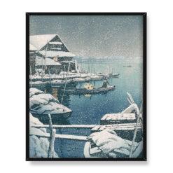 Kawase Hasui Staw Senzoku w Tokio 40×50