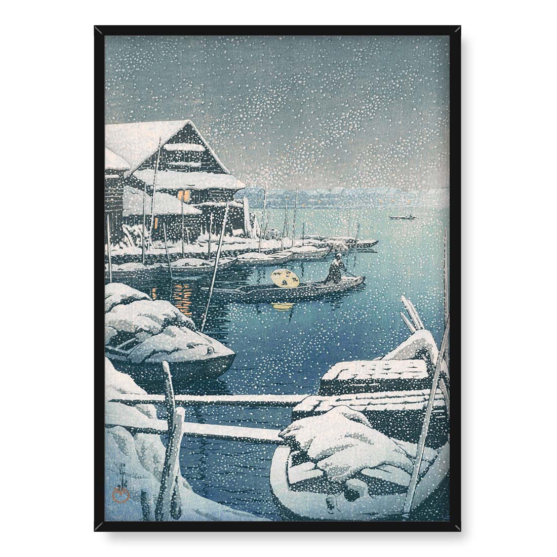 Kawase Hasui Staw Senzoku w Tokio 50x70