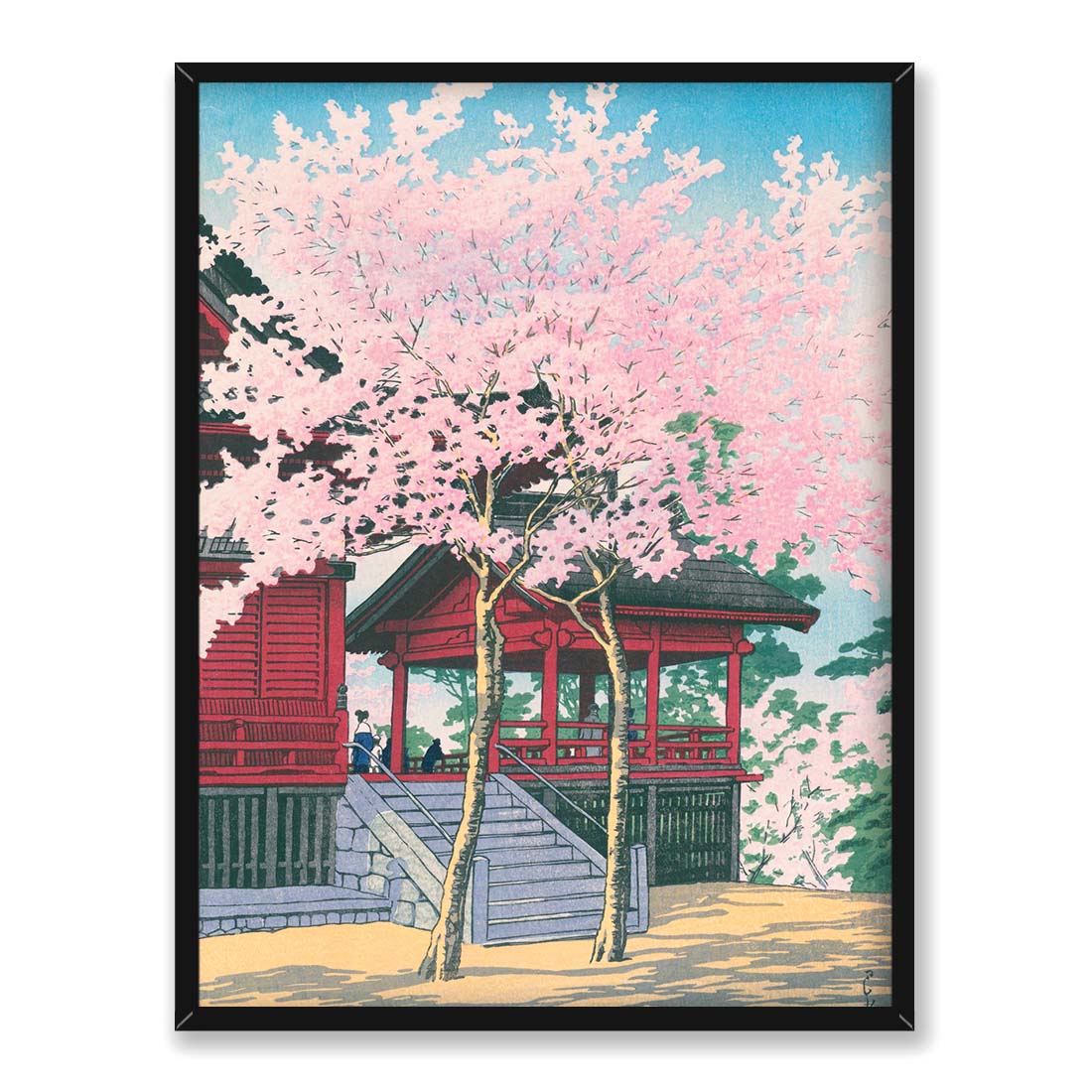 Kawase Hasui Świątynia Kiyomizu w Kioto 30x40