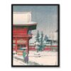 Kawase Hasui Świątynia Nezu w śniegu 30×40 Kawase Hasui Świątynia Nezu w śniegu 30×40