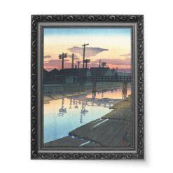 Kawase Hasui Tokio Kiba o zmierzchu wydruk na płótnie 50×70